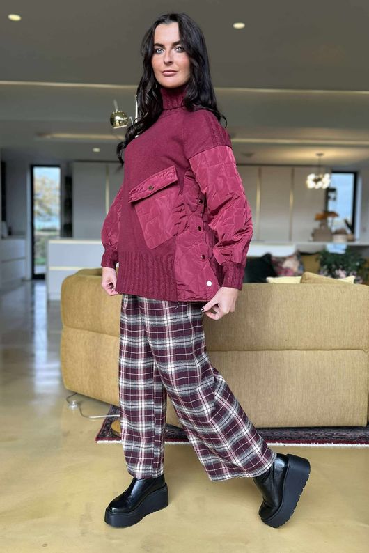 Glencoe Quilt & Knit Burgundy /3/4=